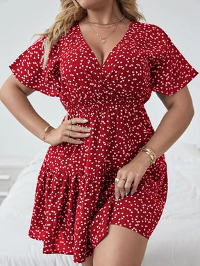 Vestido Plus Size Boho com Estampa Floral Gengibre