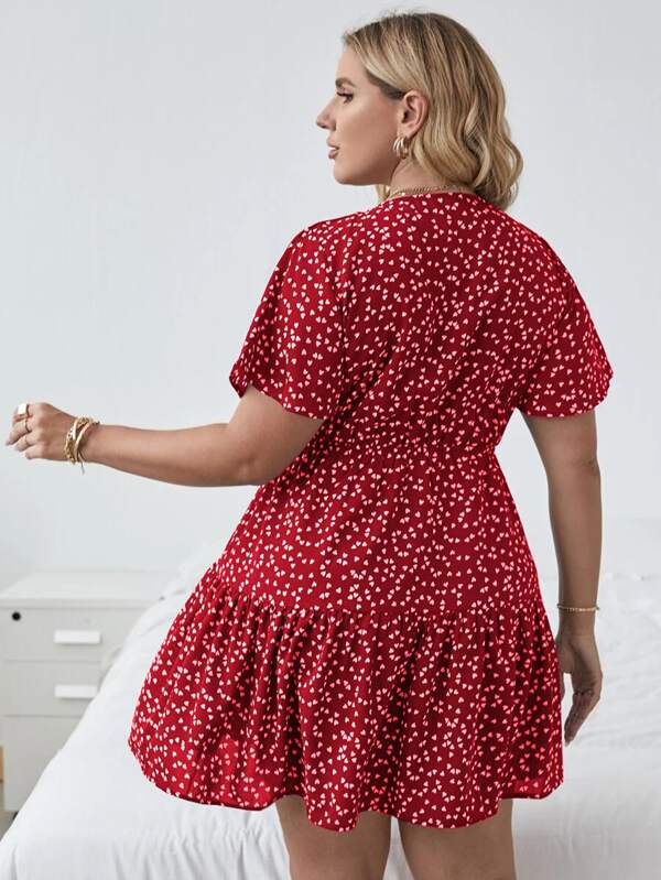 Vestido Plus Size Boho com Estampa Floral Gengibre