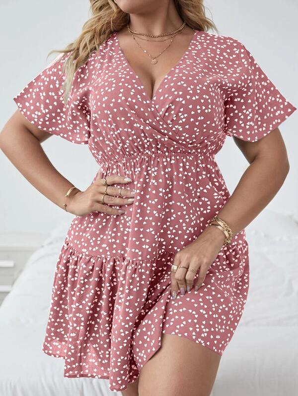 Vestido Plus Size Boho com Estampa Floral Gengibre