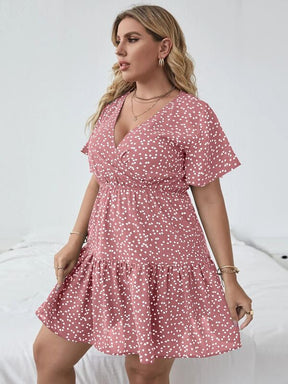 Vestido Plus Size Boho com Estampa Floral Gengibre