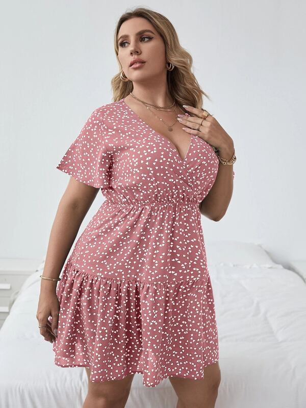 Vestido Plus Size Boho com Estampa Floral Gengibre