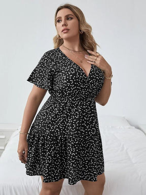 Vestido Plus Size Boho com Estampa Floral Gengibre